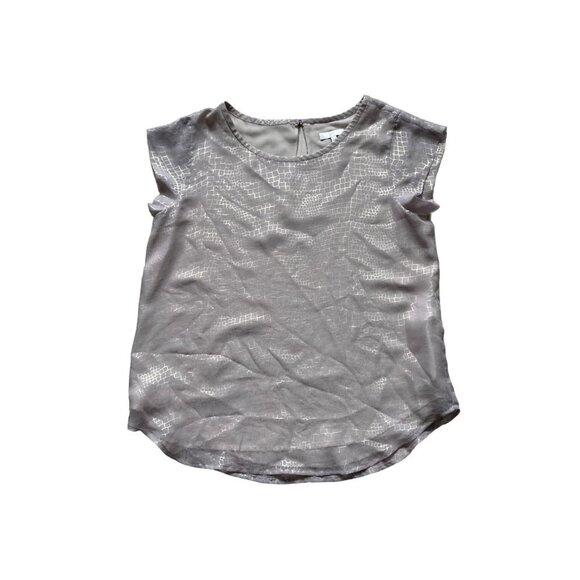 Joie Women Blouse Top Short Cap Sleeve Round Hem and Neckline Lined Small - Picture 1 of 7